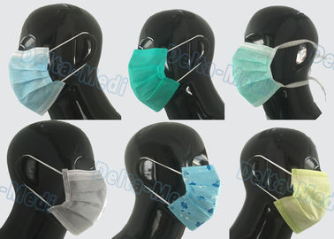 3つの層医者/患者のための非編まれたEarloopの使い捨て可能なマスク青い色