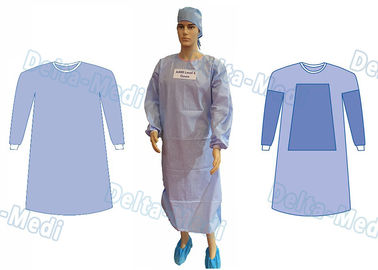 編まれた袖口が付いている木材パルプのSpunlaceの生殖不能の使い捨て可能な手術衣