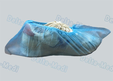 PP/SMSの青の病院/実験室のための非編まれた使い捨て可能な外科靴カバー