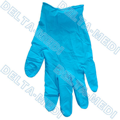 歯科ヘルスケアのための青いAmbidextrous使い捨て可能な外科手袋