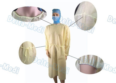 PPの薄黄色の使い捨て可能な分離は保護外科衣類にガウンを着せます