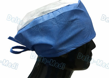 白い王冠が付いているDoctor Sの使い捨て可能な医学の帽子、通気性の使い捨て可能な手術室の帽子