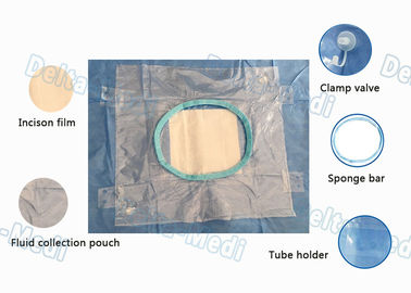 使い捨て可能な外科C -セクションは、Obstetricケーブルのホールダーが付いているパックによって統合される流動コレクション袋詰まります